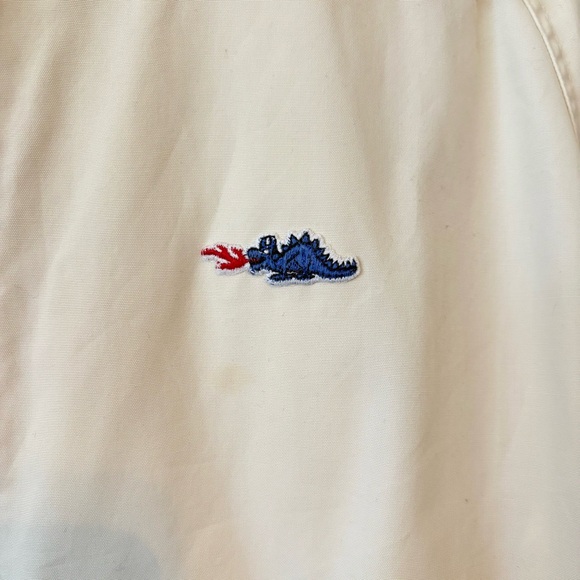 Vintage Sears Men's Cream Jacket with Dragon Patch - Picture 3 of 8